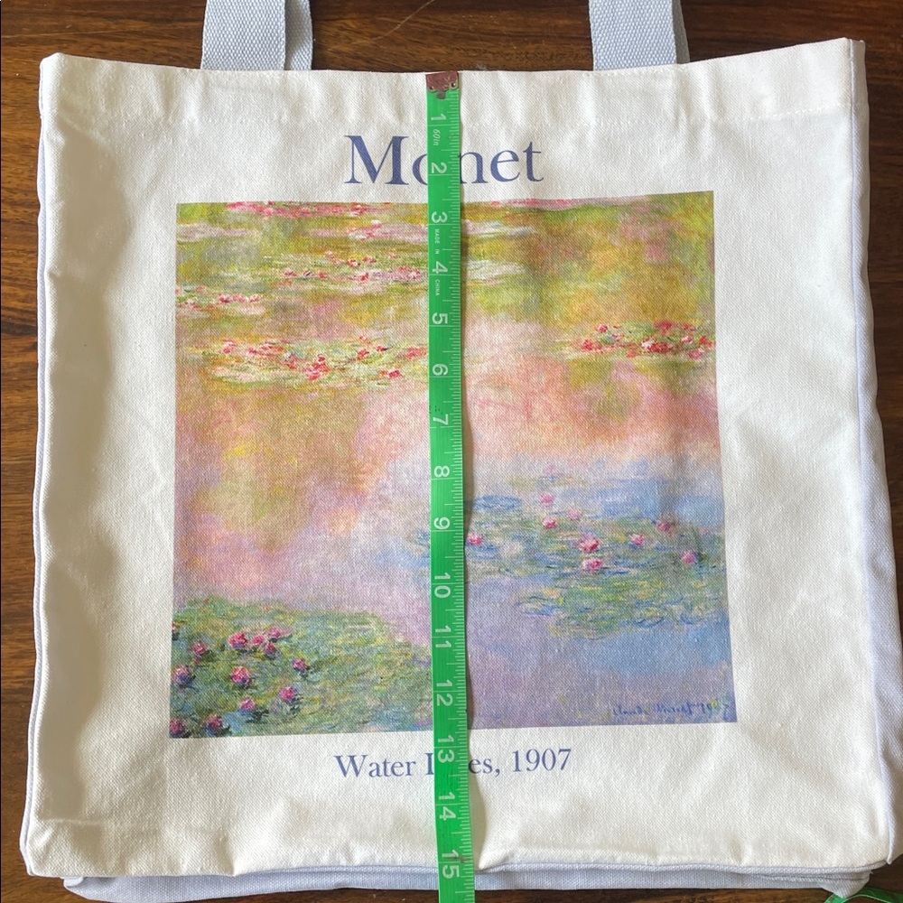 NWT NEW Water Lilies 1907 by MONET 100% Cotton Canvas Tote Bag - Picture 9 of 15